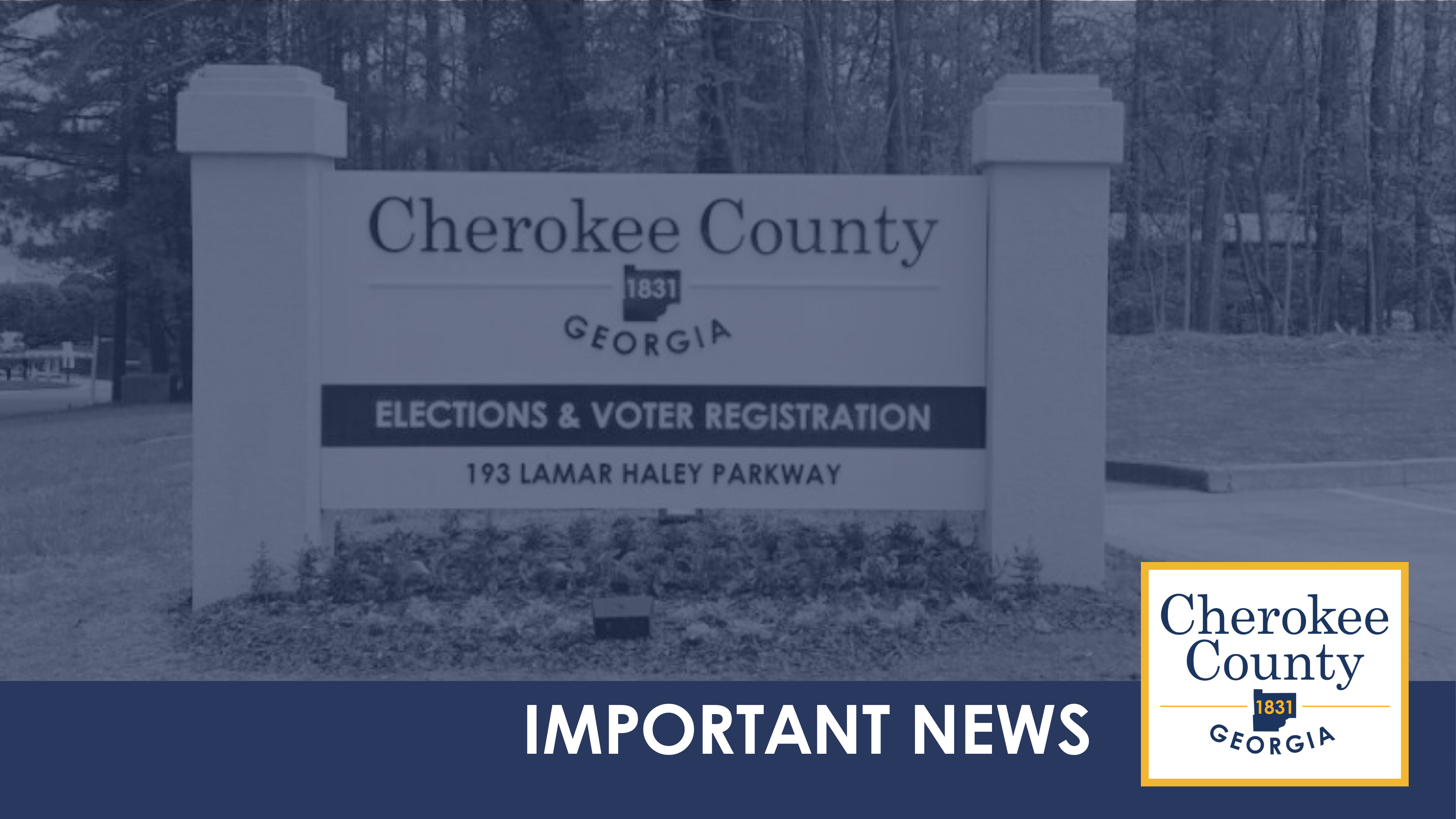 Stock image of sign for the Elections and Voter Registration office
